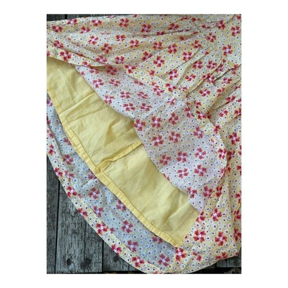 Baby Gap Prairie Floral Dress Sz 3 Years Ruffle Cottagecore - Picture 2 of 6